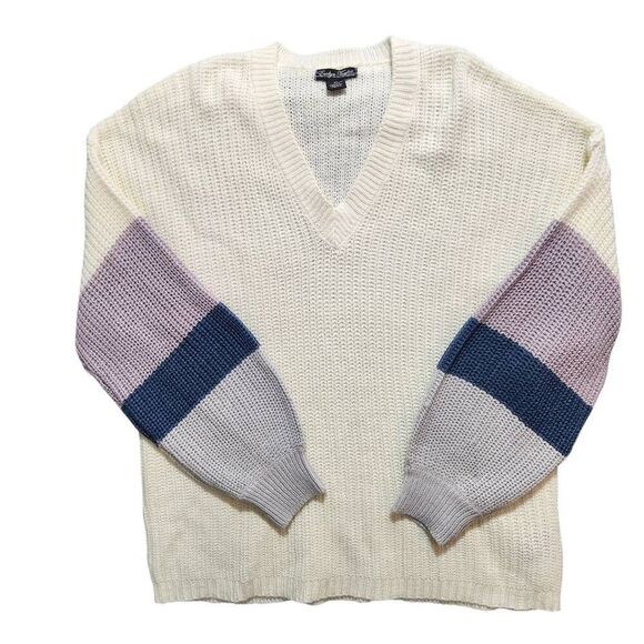 Evelyn Taylor Sweaters - Evelyn Taylor Woman sweater vneck colorblock stripe 3X
